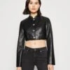 Vero Moda Vmannika Short Jacket - Faux Leather Jacket - Black -Vero Moda 6bb8a2214dc34b5493c4e610be94f51f