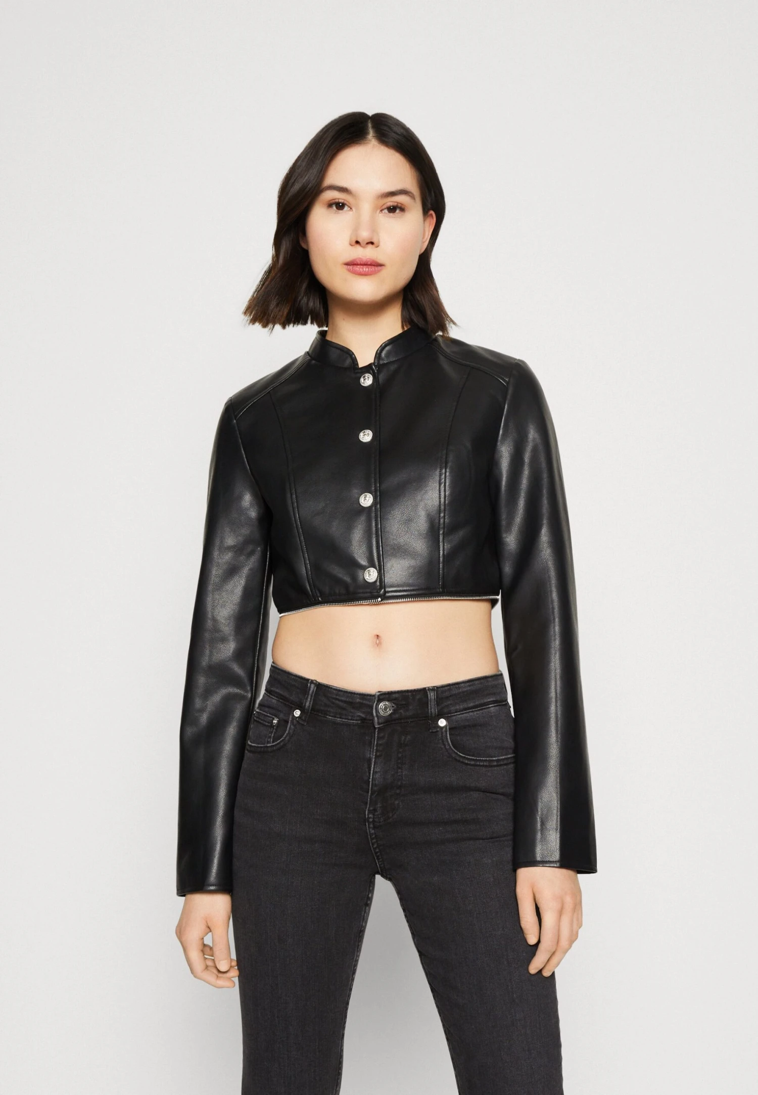 Vero Moda Vmannika Short Jacket - Faux Leather Jacket - Black 3 Vero Moda Vmannika Short Jacket - Faux Leather Jacket - Black
