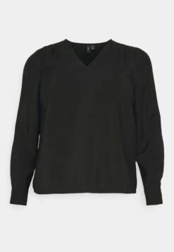 Vero Moda Curve Vmclena Pleat- Blouse - Black -Vero Moda 6d329ac4c16a4d33a0c490c61648b262
