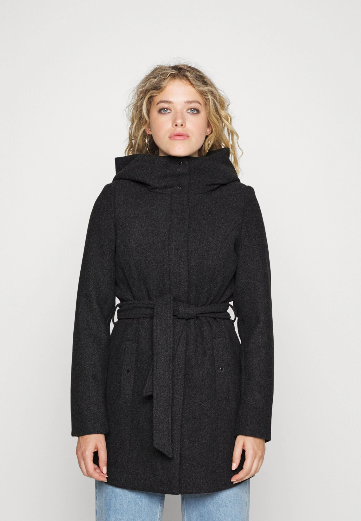 Vero Moda VmclasslivaJacket- Short Coat - Dark Grey Melange 3 Vero Moda VmclasslivaJacket- Short Coat - Dark Grey Melange