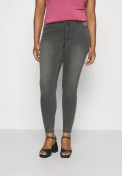 Vero Moda Curve Vmcfanya Piping - Jeans Skinny Fit - Dark Grey Denim