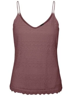 Vero Moda Petite Vmhoney Lace Singlet - Top - Rose Brown