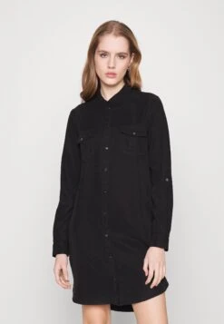 Vero Moda Petite Vmsilla Short Dress Mix - Denim Dress - Black