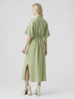 Vero Moda Vmnatali Nia 2/4 CalfWvn - Shirt Dress - Reseda 9 Vero Moda Vmnatali Nia 2/4 CalfWvn - Shirt Dress - Reseda -Vero Moda 775a63ba949b492fa060e960df055a19