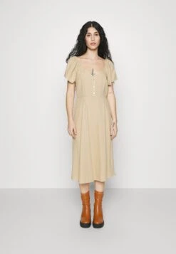 Vero Moda Petite Vmmymilo Calf Dress - Day Dress - Irish Cream