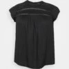 Vero Moda Curve Vmdebbie Pleat - Print T-Shirt - Black