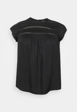 Vero Moda Curve Vmdebbie Pleat - Print T-Shirt - Black