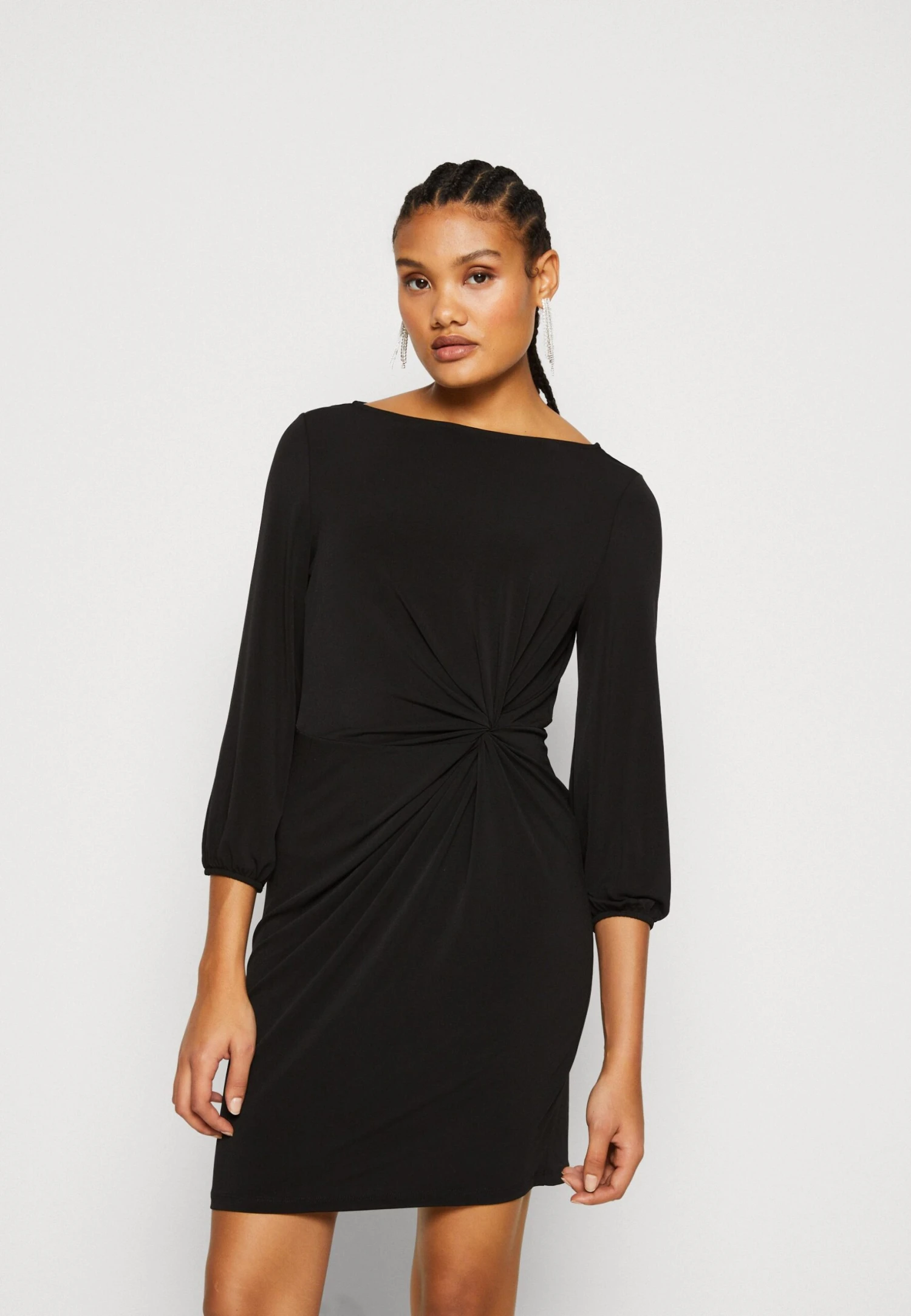 Vero Moda Vmtwisted Short Knot Dress - Jersey Dress - Black 3 Vero Moda Vmtwisted Short Knot Dress - Jersey Dress - Black
