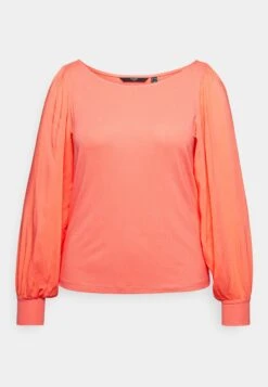 Vero Moda Curve Vmrandi Boat Neck- Long Sleeved Top - Georgia Peach -Vero Moda 7f15bd3dd558403a83e97be262212aa2