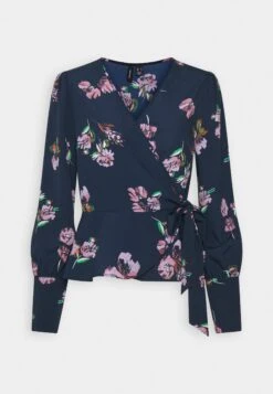 Vero Moda Vmlydia Wrap - Blouse - Navy Blazer -Vero Moda 85cf382e4bcc4c0785620e44a9c1ec81