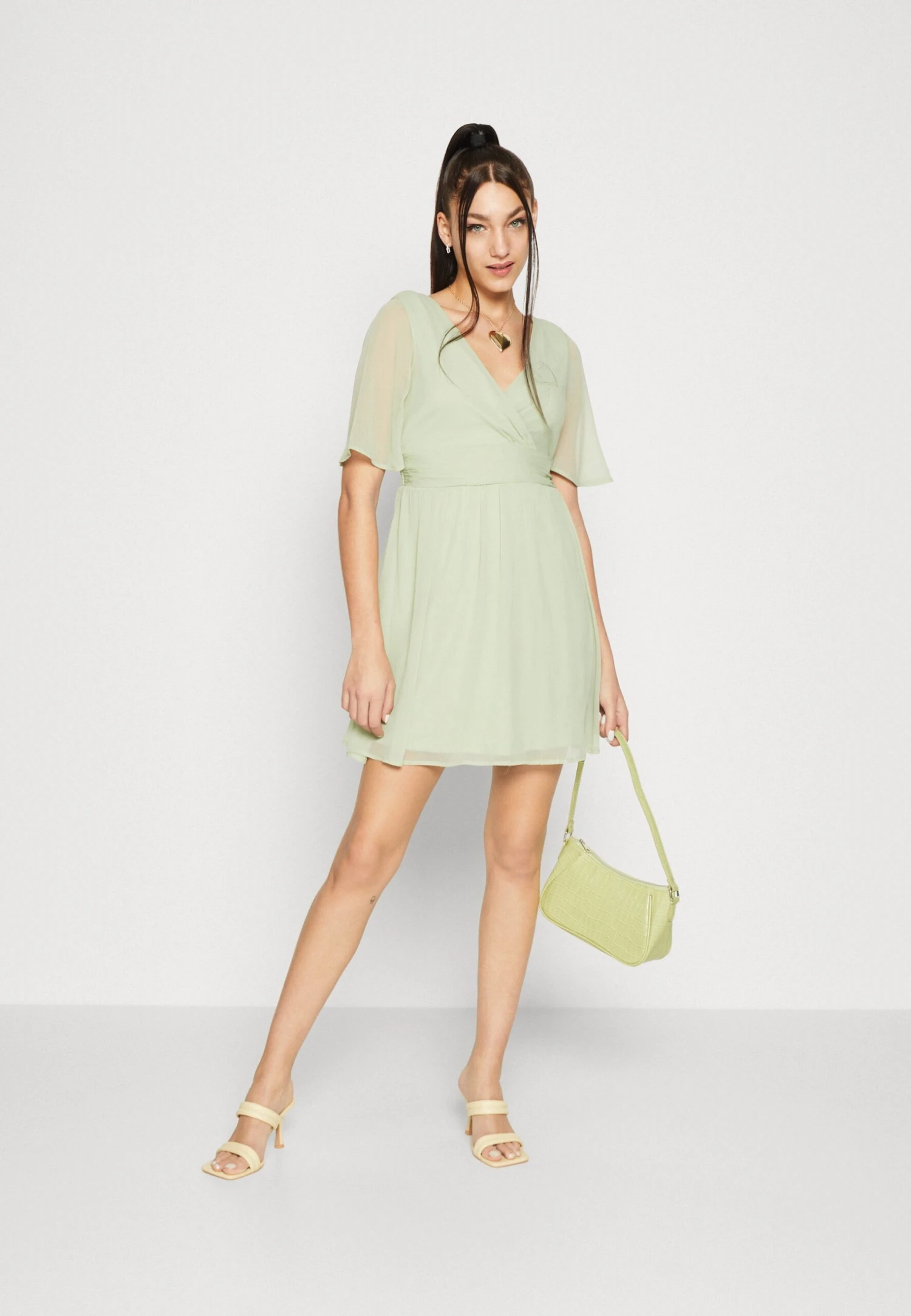 Vero Moda Vmmia Short Dress- Day Dress - Reseda 4 Vero Moda Vmmia Short Dress- Day Dress - Reseda - Image 2
