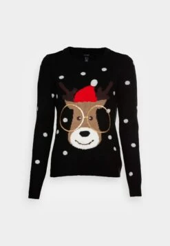 Vero Moda Vmtinsel O-Neck Xmas - Jumper - Black/Snow White/Sepia Tint/Chocolate Plum/Chinese Red/Gold -Vero Moda 86efe148283f443587cdc3c81bbd0478