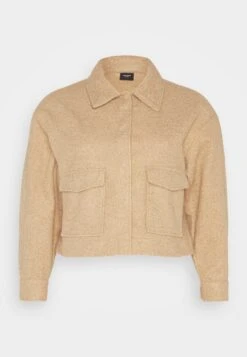 Vero Moda Curve Vmmegan Short Jacket - Summer Jacket - Tigers Eye/Melange -Vero Moda 88e124641ac946faa7f475d719bb872b