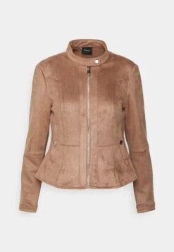 Vero Moda Petite Vmboostlucia - Faux Leather Jacket - Brownie -Vero Moda 89edd47915f24c76a0eba71b6feb58a5