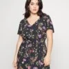 Vero Moda Curve Vmeasy Ss ShortR1 Wvn Ga Cur - Day Dress - Black/Mille -Vero Moda 8b06aecdc04444fcbc9323aba82c8c58