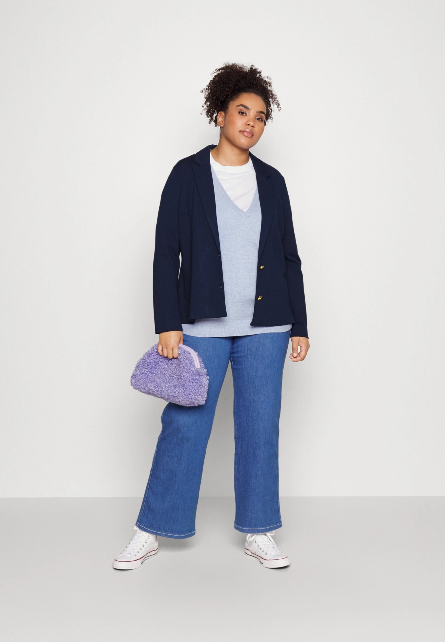 Vero Moda Curve Vmeva - Blazer - Navy Blazer 4 Vero Moda Curve Vmeva - Blazer - Navy Blazer - Image 2