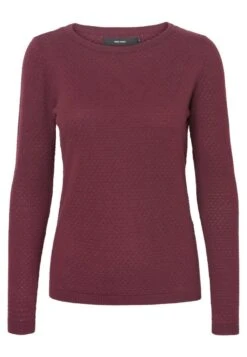 Vero Moda Vmcare Structure Ls O-Neck Ga Noos - Jumper - Bordeaux -Vero Moda 8deda4e6b8524a91ababff9b832aec58