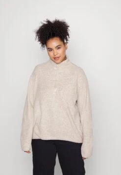 Vero Moda Curve Vmcplaza Zipper - Jumper - Melange