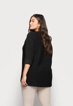 Vero Moda Curve Vmcleanna V-Neck Long - Jumper - Black -Vero Moda 8f28c33c880f4dabaa1dfe7d8eb894d1