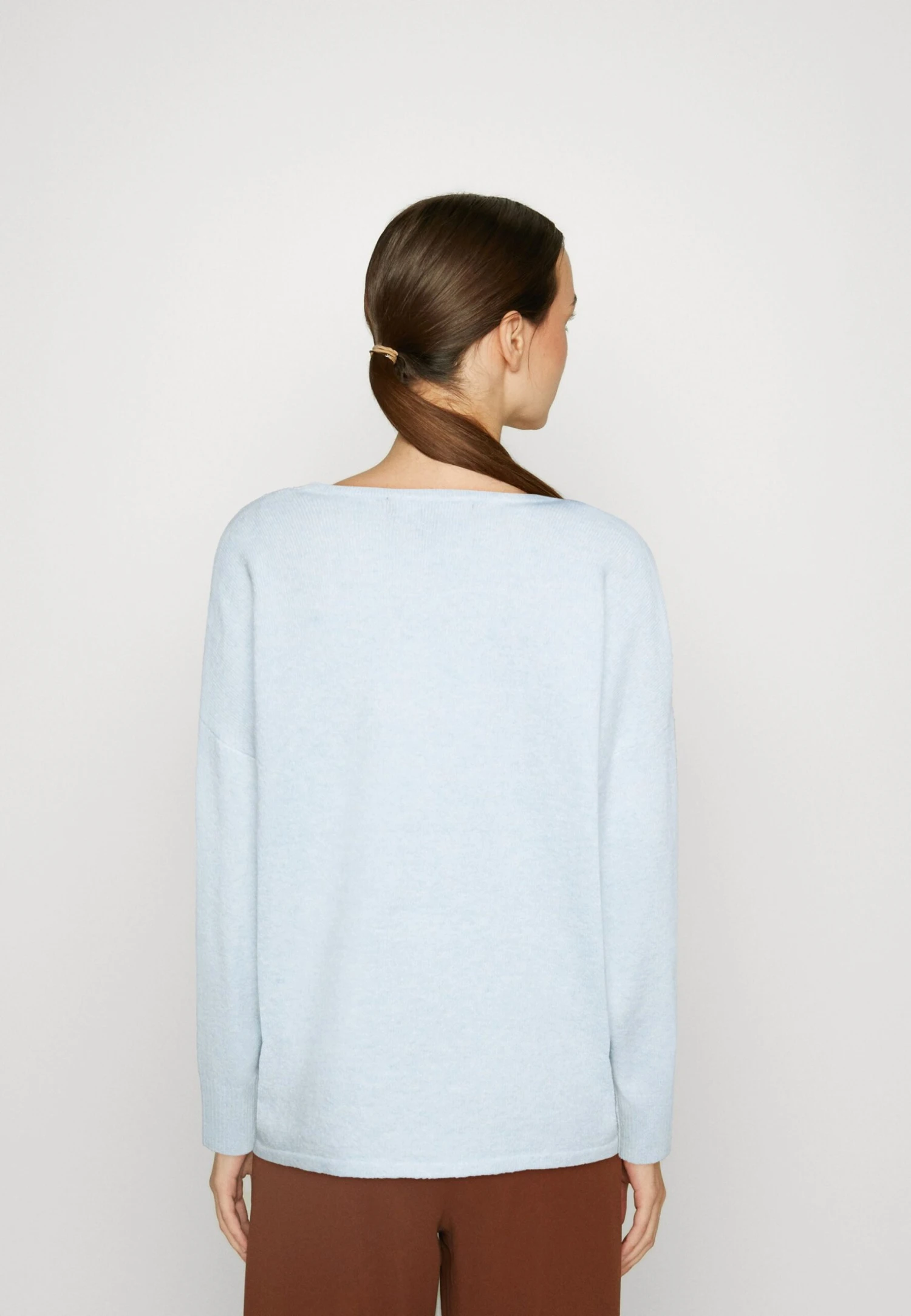 Vero Moda Vmdoffy Ls V-Neck Stripe Ga Boo - Jumper - Skyway Melange 5 Vero Moda Vmdoffy Ls V-Neck Stripe Ga Boo - Jumper - Skyway Melange - Image 3