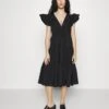Vero Moda Petite Vmjarlotte Calf Slit Dress - Day Dress - Black