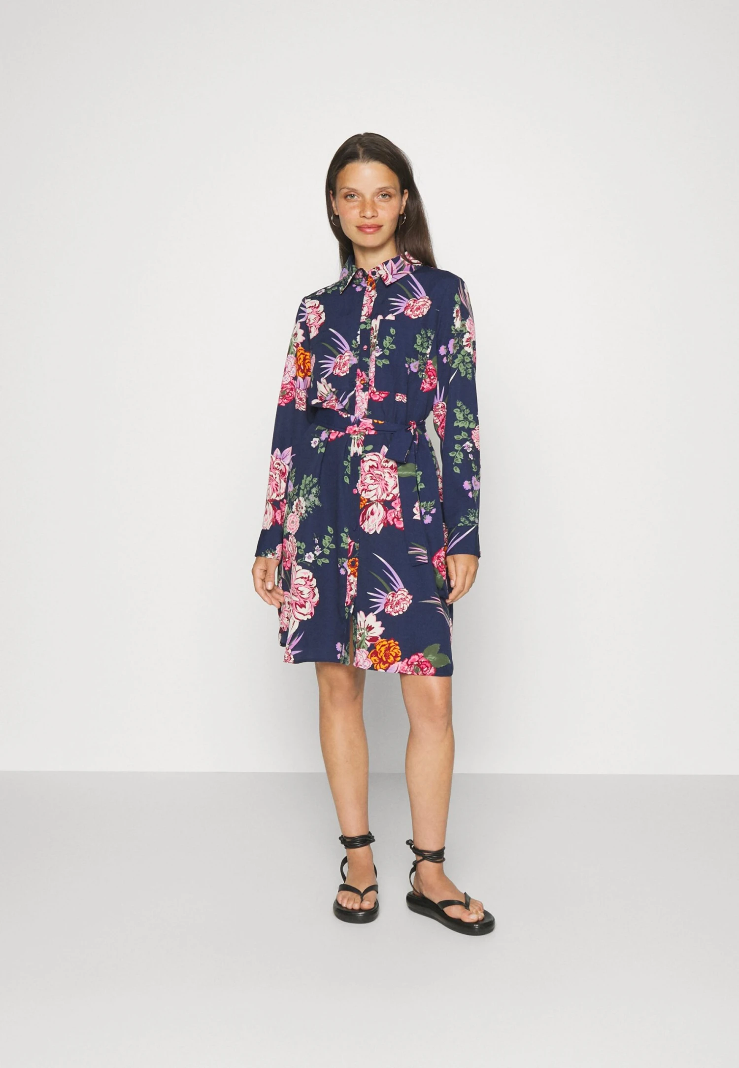 Vero Moda Petite Vmviola Short Shirt Dress - Shirt Dress - Navy Blazer 3 Vero Moda Petite Vmviola Short Shirt Dress - Shirt Dress - Navy Blazer