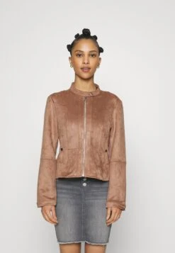 Vero Moda Petite Vmboostlucia - Faux Leather Jacket - Brownie