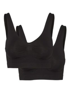 Vero Moda Vmtammy Seamless Bra 2 Pack - Bustier - Black -Vero Moda 9b7ff6e961014a178a4c04c573fb366d