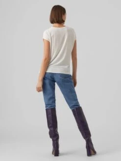 Vero Moda Vmava Plain Ss Gajrs Noos - Basic T-Shirt - Snow White -Vero Moda 9ef54985228847beba9060870b22b84a