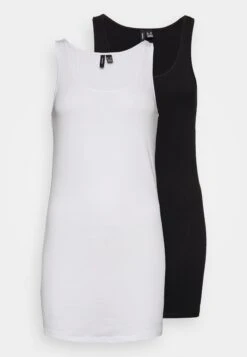 Vero Moda Tall Vmmaxi My Soft Long Tank 2 Pack - Top - Black/White -Vero Moda a03c104eafeb4b2d87cf15f863a2f087
