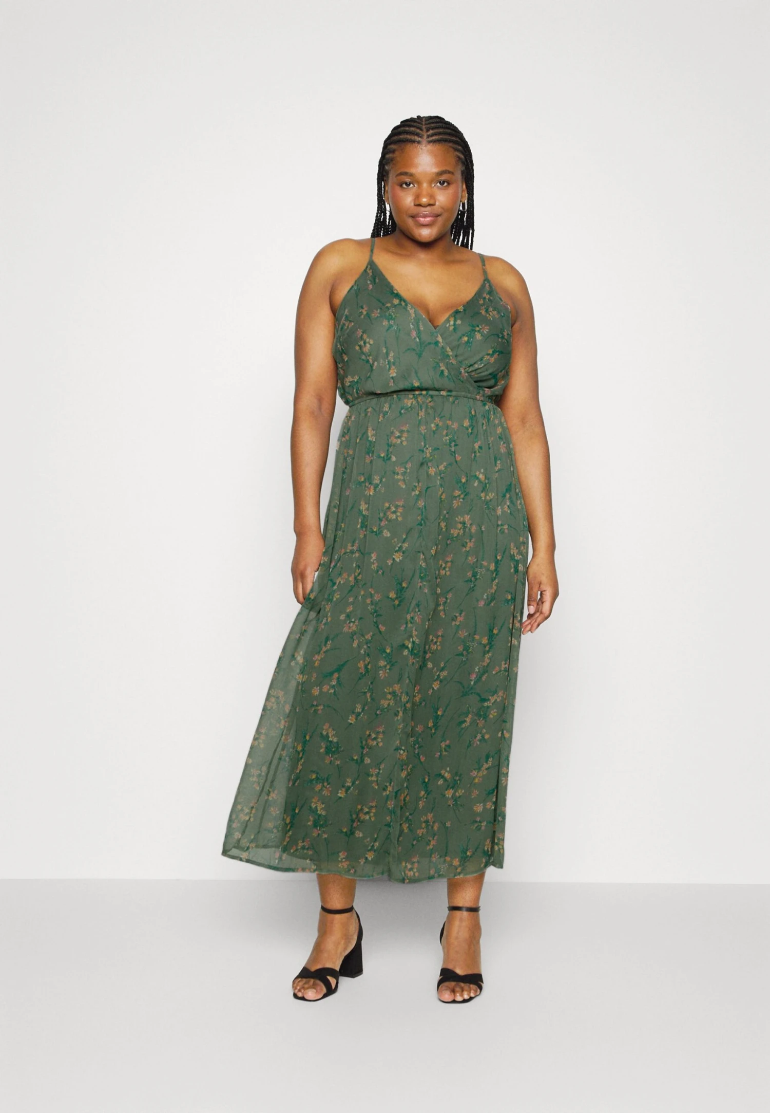 Vero Moda Curve Vmsmilla Singlet Wrap Ankle Dress Cur - Day Dress - Laurel Wreath/Vega 3 Vero Moda Curve Vmsmilla Singlet Wrap Ankle Dress Cur - Day Dress - Laurel Wreath/Vega