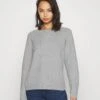 Vero Moda Petite Vmdoffy O Neck - Jumper - Light Grey/Melange -Vero Moda a6647cae8d7f40099d5bc6352127015e