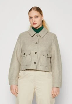 Vero Moda Curve Vmvibe Short Jacket - Summer Jacket - Silver Mink/Melange