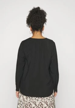 Vero Moda Curve Vmclena Pleat- Blouse - Black -Vero Moda a84897c7c68e40bdb51e053545e75550