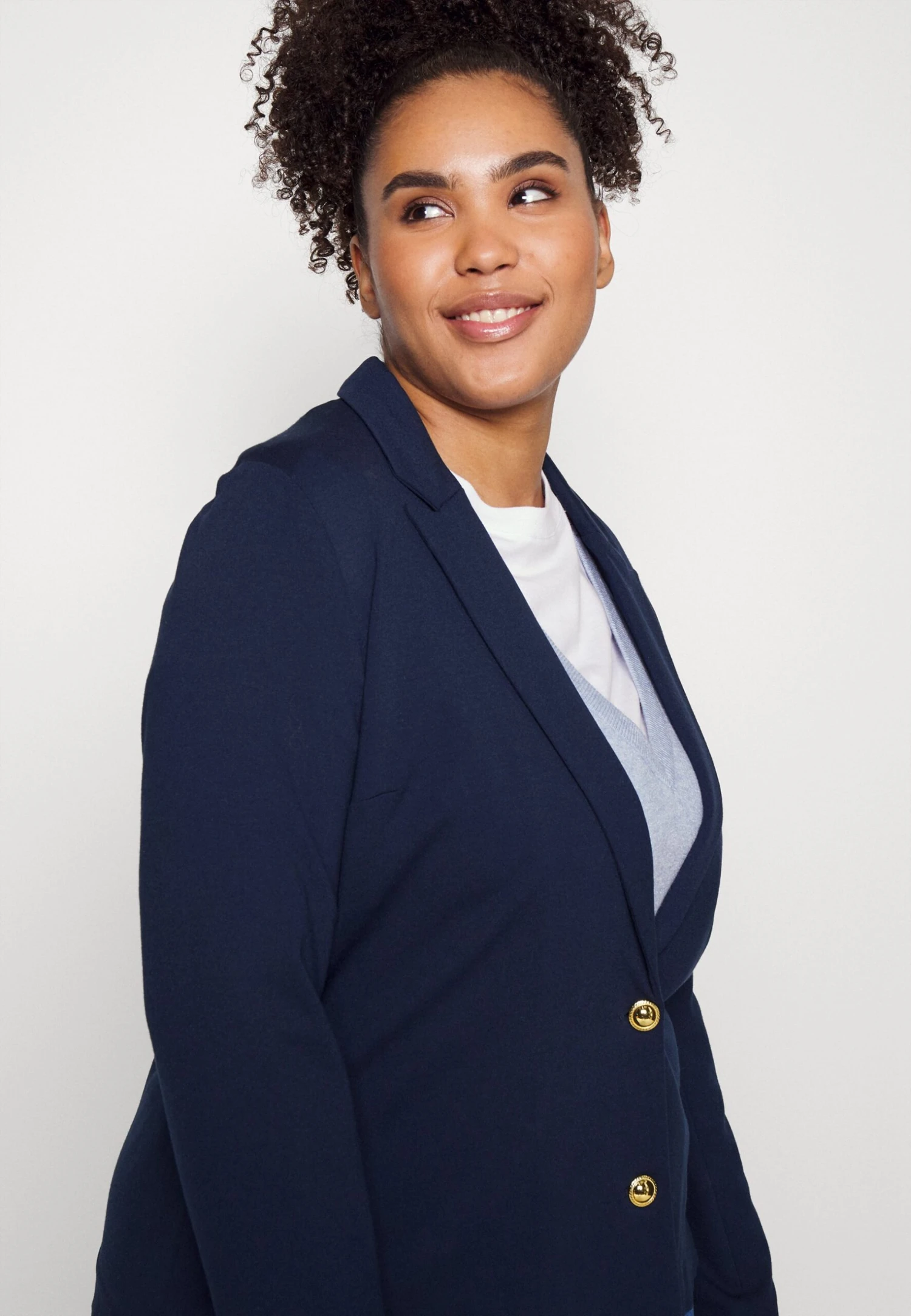 Vero Moda Curve Vmeva - Blazer - Navy Blazer 6 Vero Moda Curve Vmeva - Blazer - Navy Blazer - Image 4