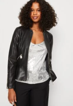 Vero Moda Vmaveryally Jacket - Faux Leather Jacket - Black -Vero Moda b2effa0069704a909656bfb7cca86872