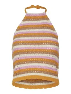 Vero Moda Vmshaji Sl Halterneck- Top - Radiant Yellow/Bonbon+Irish Cream+Birch -Vero Moda b35223f7f26f45dcb13ff73784691441