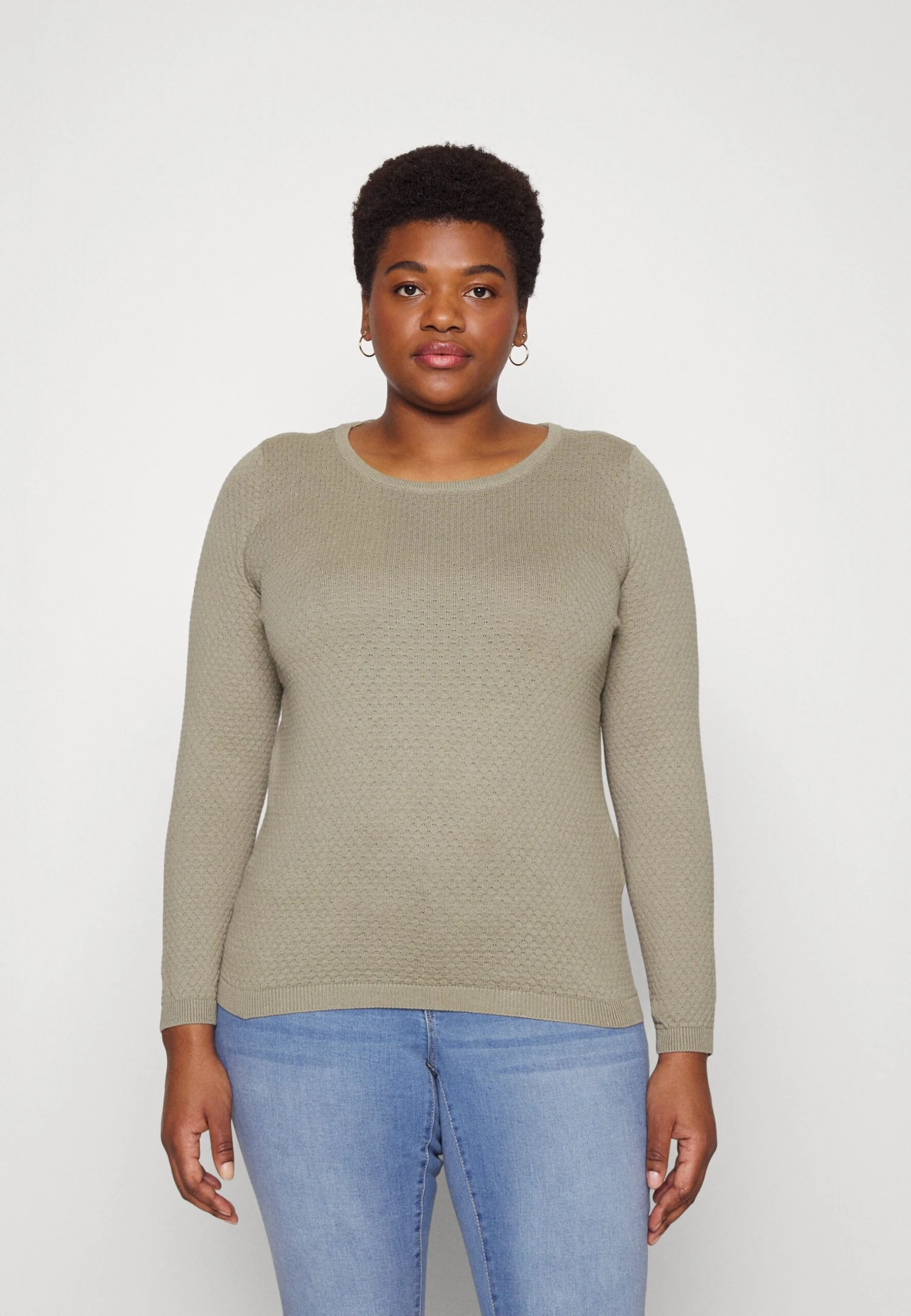Vero Moda Curve Vmcare Structure O Neck - Jumper - Laurel Oak 3 Vero Moda Curve Vmcare Structure O Neck - Jumper - Laurel Oak
