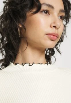 Vero Moda Petite Vmevie Contrast Edge - Jumper - Birch/Black -Vero Moda b78e7ccbfc3d4943a7d40c49f21e894e