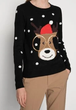 Vero Moda Vmtinsel O-Neck Xmas - Jumper - Black/Snow White/Sepia Tint/Chocolate Plum/Chinese Red/Gold -Vero Moda bafa4b3d59d845f29a40904dd9770cf0