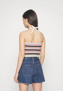 Vero Moda Petite Vmshaji Halterneck - Top - Birch/Bonbon/Navy Blazer/Irish Cream -Vero Moda bd385c1b28fe4ffd9113e7c67c8d2ee2