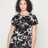 Vero Moda Curve Vmritaava - Print T-Shirt - Black Poliani -Vero Moda bed295f3a5f2481fb1c2828f00c2f951