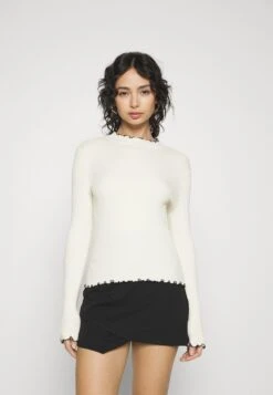 Vero Moda Petite Vmevie Contrast Edge - Jumper - Birch/Black