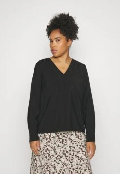Vero Moda Curve Vmclena Pleat- Blouse - Black