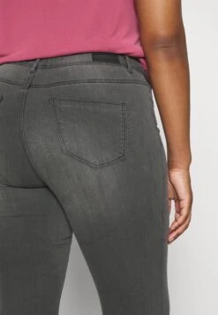 Vero Moda Curve Vmcfanya Piping - Jeans Skinny Fit - Dark Grey Denim -Vero Moda ca26e5e782b640afa64b4579c7d89146