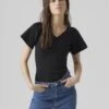 Vero Moda Vmginny V Neck - Basic T-Shirt -Vero Moda d1cfb364569d4deca2ca4e3bd13262db