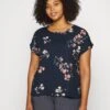 Vero Moda Curve Vmhallie New - Print T-Shirt - Night Sky