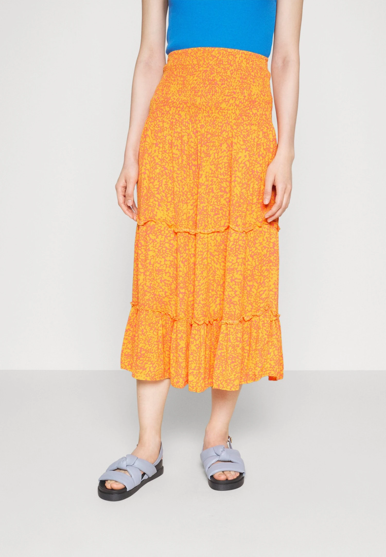 Vero Moda Petite Vmjenny Smock Calf Skirt - A-Line Skirt - Georgia Peach Melin 3 Vero Moda Petite Vmjenny Smock Calf Skirt - A-Line Skirt - Georgia Peach Melin