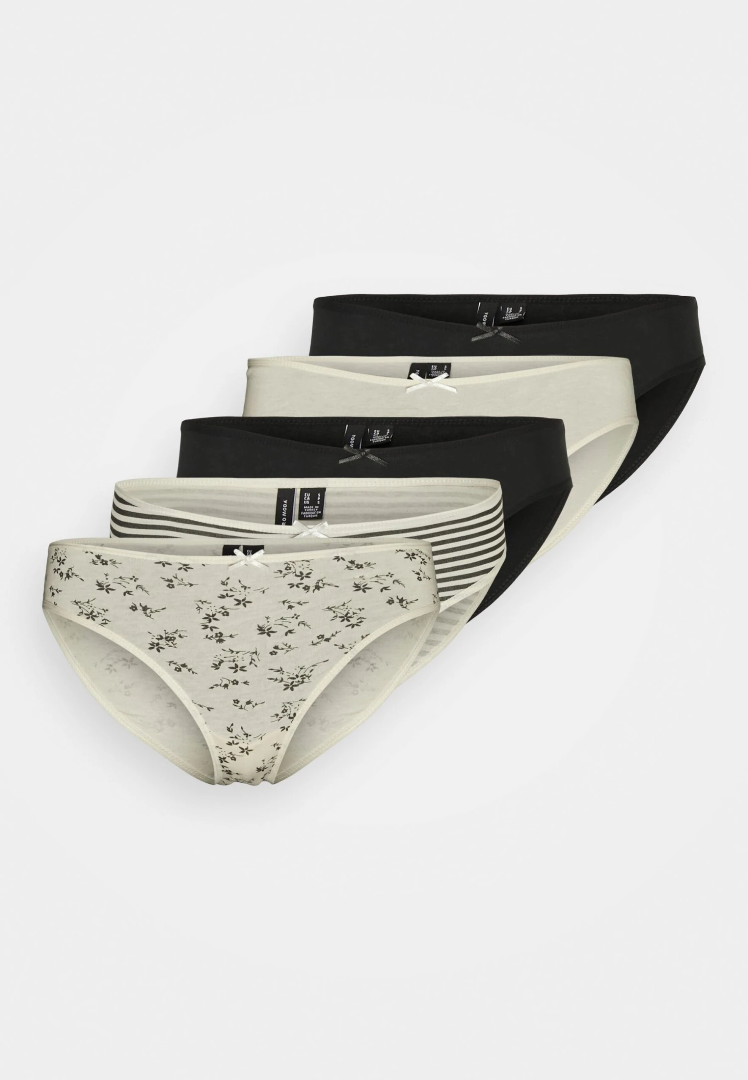 Vero Moda Vmbetty Brief 5 Pack - Briefs - Black/Grey/White 8 Vero Moda Vmbetty Brief 5 Pack - Briefs - Black/Grey/White - Image 6