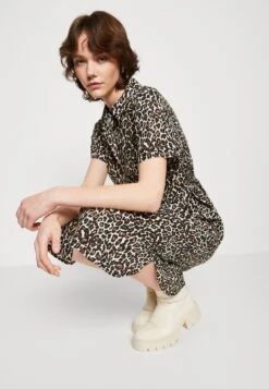 Vero Moda Bumpy Ss Calf - Shirt Dress - Oatmeal -Vero Moda d531873e505e457a8fbeefbb1afc0498